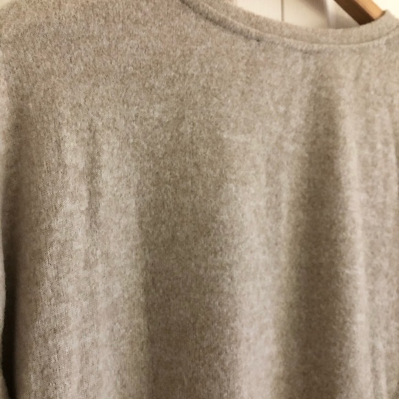 Zara 3/4 Sleeve Oversized Cream Sweater - Picture 3 of 4